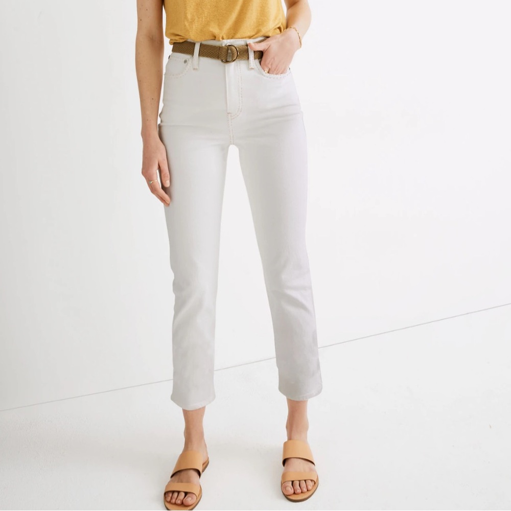 Madewell Classic Straight Jeans in Tile White